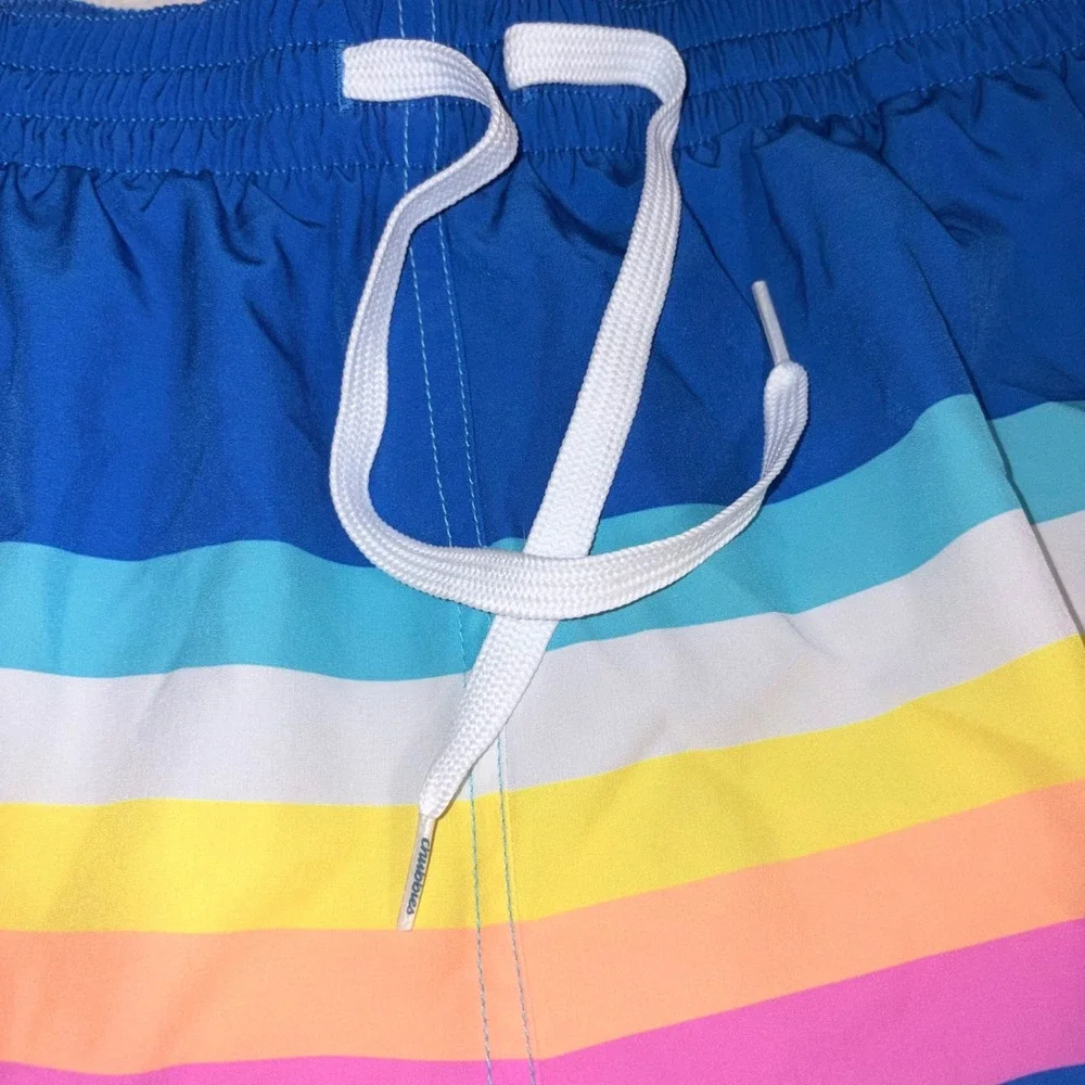 CHUBBIES Swim Trunks Men XXL Blue The Newports Striped 7